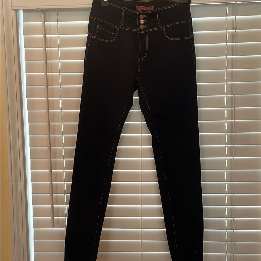 Wax “Love Butt” Women's Dark Blue Denim Skinny Jeans!